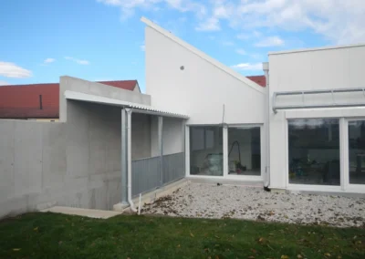 Bootsgarage und Wohnerweiterung in Stahlbauweise