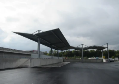 Gemeinde Leobersdorf Grünschnittplatz Überdachung und Geländer